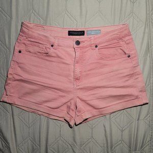 Aeropostale Pink High-Waisted Denim Shorts